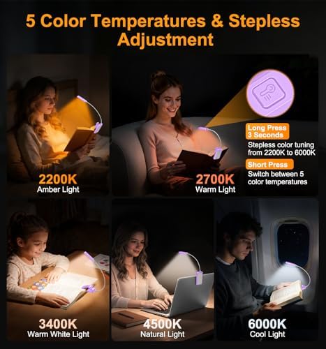 Gritin 2026 Gen 2 Book Light for Reading- 30 Eye Caring Full Spectrum LED - Image 5