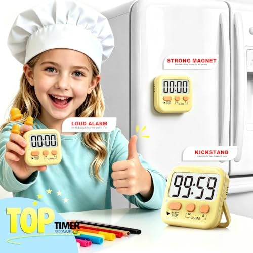 Antonki 2 Pack Digital Timer for Kids Classroom Kitchen Timers for Cooking - Image 3