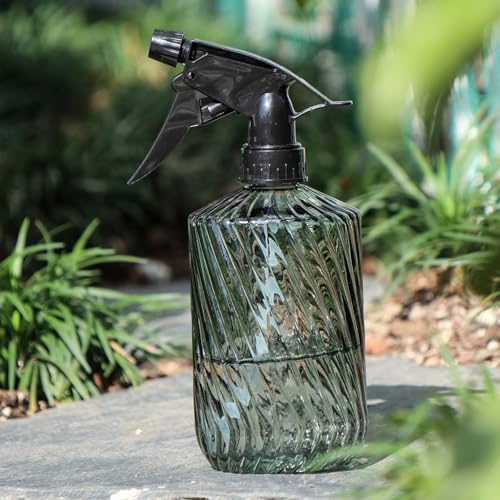 OFFIDIX Fine Mist Plant Mister,Handheld Pressure Glass Spray Bottles,0.45L/15.22oz Watering Can with Adjustable Nozzle for Outdoor Indoor Gardening and Cleaning Work(Diagonal Light Green) - Image 3