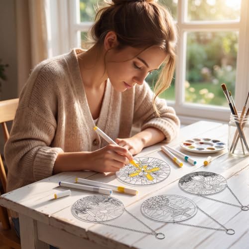 30 Pcs Suncatchers Crafts Kit DIY Paint Art,Cross - Image 4
