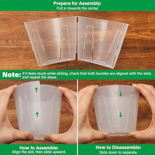 Bluepro 5 Inch Side-Open Orchid Pots 12 Pack, Plastic Nursery Planters with Detachable Side Walls for Easy Repotting, Breathable Slotted Flower Pots with Drainage for Root Health - Image 5