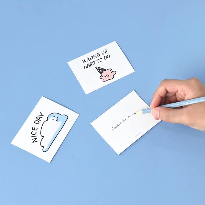 Monolike Day-by-day Card, Comfort for you - Mix 36 Mini Single cards, 36 envelopes, 36 stickers Package