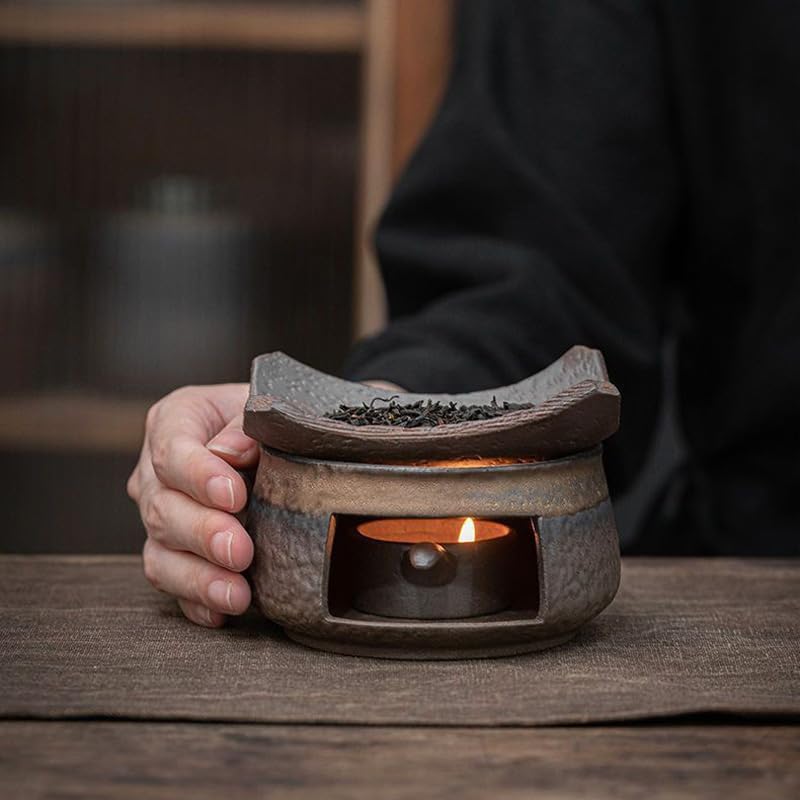 Ceramic Aromatherapy Burner — Candle Warmer for Herb, Natural Oil Fragrance Diffuser & Teapot Warmer, for Home Fragrance, Meditation, and Relaxation (D2-Double-Eared Baking Dish) - Image 6