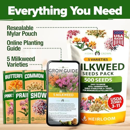 HOME GROWN Milkweed Seeds, 5 Variety Mix, 500+ Seeds, Asclepias syriaca - Image 7