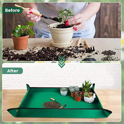 Extra Large Repotting Mat for House Plants Transplanting and Dirt Control Portable Potting Tray Waterproof Potting Mat for Indoor Plants Succulent Gardening Mat Plant Gift for Plant Lovers - Image 2