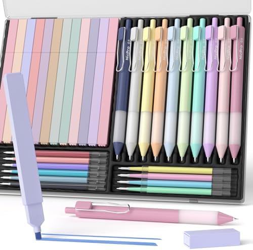 Nicpro Aesthetic Highlighters and Gel Pen set with Case, 33PCS by Nicpro