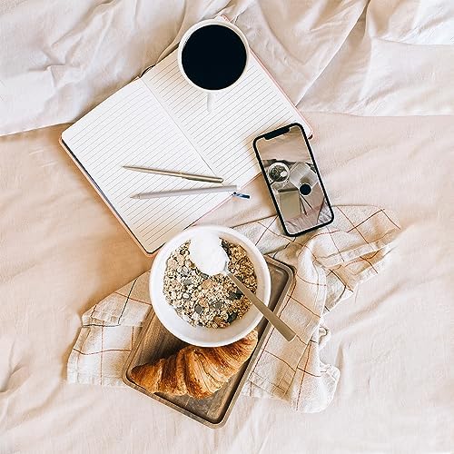 Wooden Serving Tray Walnut Wood Breakfast Platter Food Snack Dessert Coffee Tea Decorative Vanity Tray with Edge for Kitchen Living Room Bathroom Bedroom Home Decor (Large, Rectangular) - Image 6