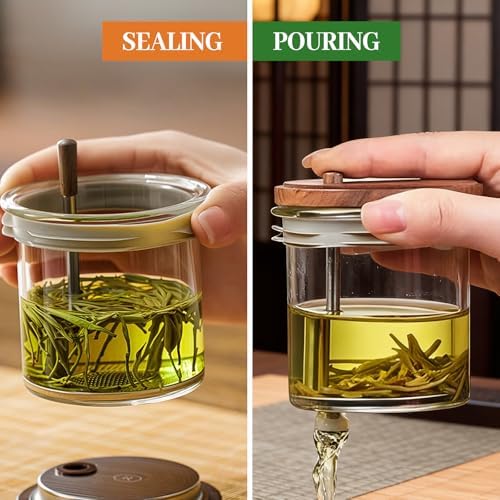 Glass Teapot With Infuser,Travel Tea Mug, Tea Maker 650ml/22oz - Image 3