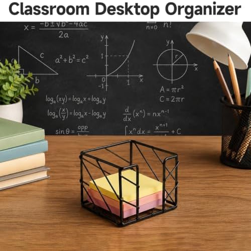 Sticky Note Holder with Iron Cutout，3.8x3.8 Inches, Gold Desk Accessories - Image 6
