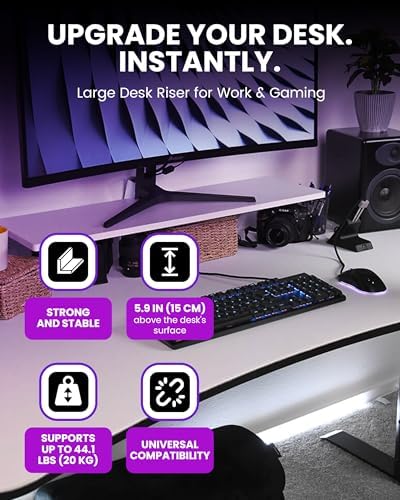 Arozzi Desk Riser Small Monitor Stand White - Image 2