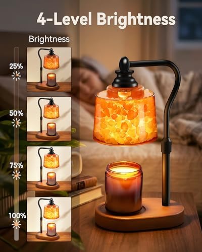 3-in-1 Candle Warmer Lamp with Himalayan Salt & Diffuser - Image 4