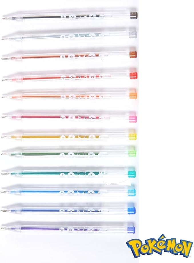 Innovative Designs Pokemon Gel Pens Set for Kids, 24 Pack with Glitter Gel Pens, Cute Pens for Girls and Boys