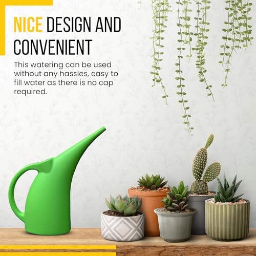 KP KOOL PRODUCTS 1/2 Gallon Green Watering Can – Small Plastic Plant Waterer for Indoor & Outdoor Use – Lightweight Garden Tool with Easy Pour Spout – Ideal for Flowers, Herbs & Lawns – 1 Pack - Image 5