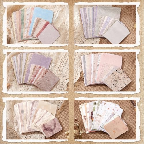 BESARME 192 Pcs Vintage Scrapbook Paper Set, 6 Themes For Journaling - Image 2