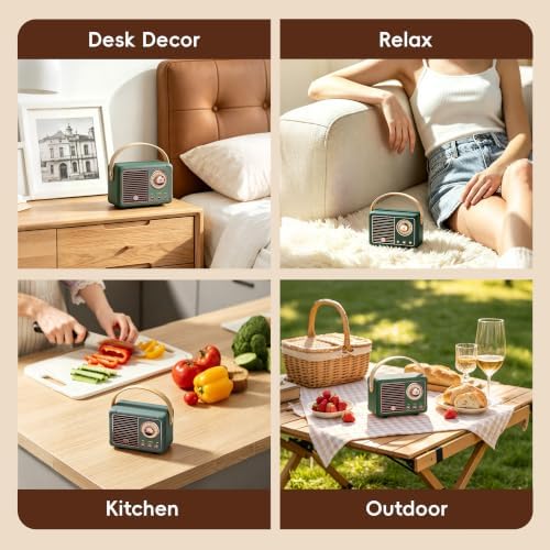 Baolira Retro Bluetooth Speaker, Office Decor for Women, Gifts for Teens - Image 2