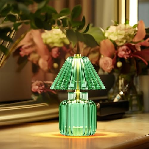 Small Battery Operated Lamp with Timer, Jelly Green - Image 6