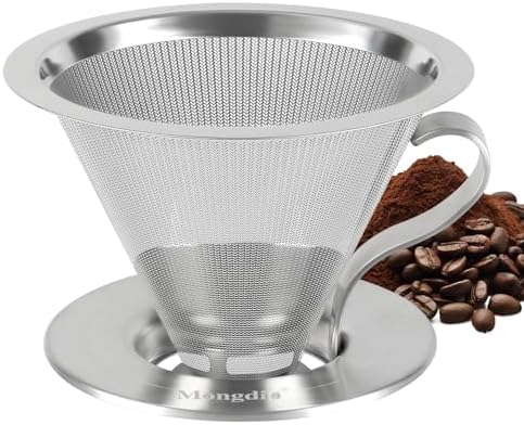 Mongdio Pour Over Coffee Maker, Stainless Steel Pour Over Coffee Filter by Mongdio