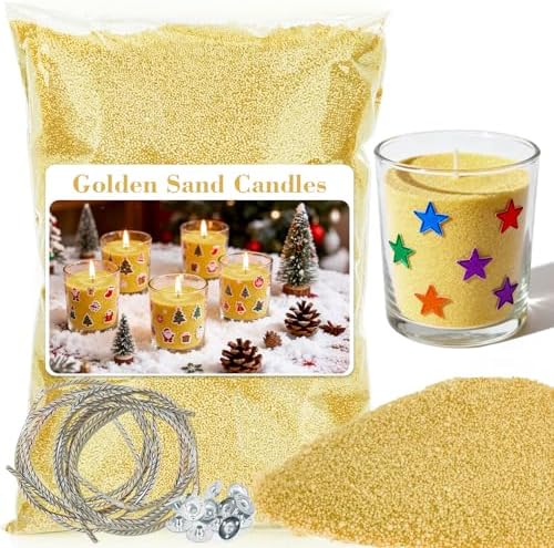 Sukh 15oz Sand Candles with Wicks - Colored Candle Sand Refillable Wax by Sukh