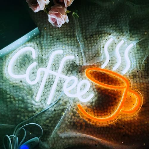 Coffee Bar Sign Wall Decor,LED Coffee Neon Light up Signs for Coffee Station Decor,Coffee Decorations for Coffee Bar Kitchen Decor Accessories,with Dimmable Switch and Hanging Chain,5V USB Powered - Image 4