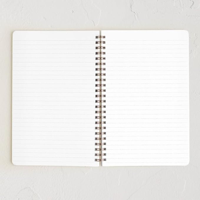Minted Light Seeker Notebook, Writing Journal for Notes & Journaling, Durable Paper Cover, Painted, Abstract, Modern Art Design, Spiral Bound Journal Notebook with 160 Lined Pages, 5.5" x 8.5"