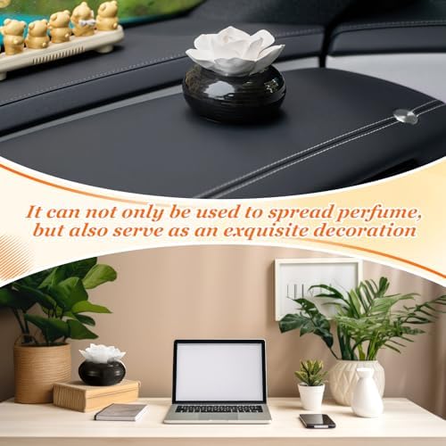 Honeydak 3 Pcs Ceramic Essential Oil Diffuser, Non Electric,Camellia - Image 4