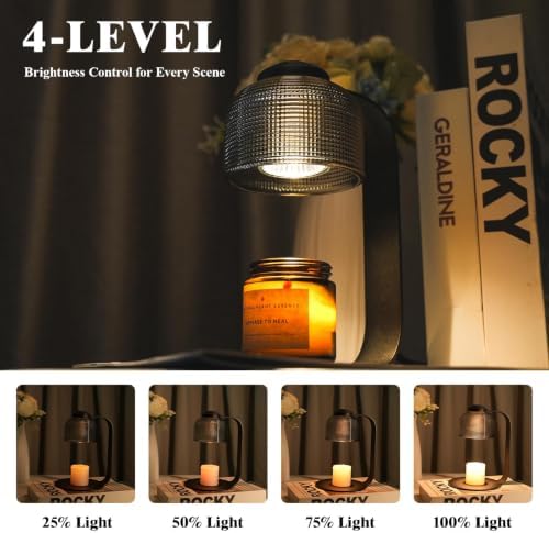 Candle Warmer Lamp, Timer & 4-Level Dimmer, Minimalist Design - Image 2