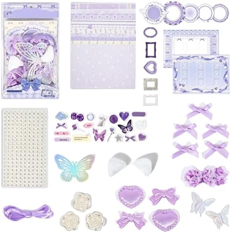 BDKMMS Scrapbooking Decoration Kit for Adults, Scrapbook Supplies & Aesthetic Journaling Accessories Set for DIY Project by Unknown
