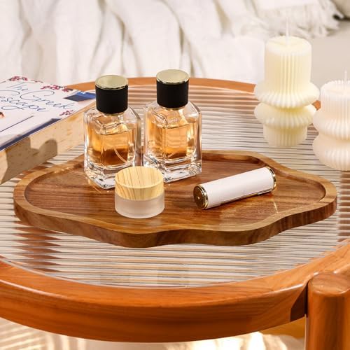 Small Decorative Tray Wood Decorative Serving Tray for Candles Perfume, Cloud Wooden Jewelry Tray Trinket Dish, Wooden Trays for Coffee Table Home Decor - Image 5