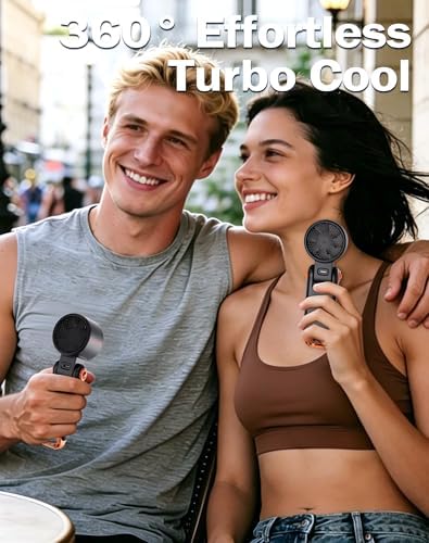 Portable Handheld Fan with Semiconductor Ice Cooling, [Instant Ice Relief], 4000mAh Rechargeable Mini Personal Fan, 5 Speeds, Quiet USB Travel Fan for Outdoor, Commuting, Summer Heat - Image 4