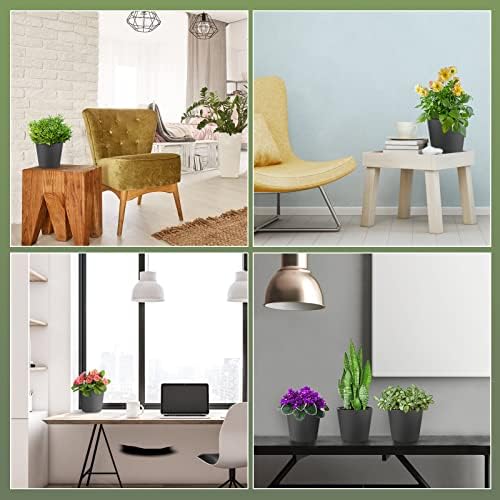 Self Watering Planters for Indoor Outdoor Plants 7 inch Flower Pot with Water Level Indicator Grey 3 Pack African Violet Self Watering Pots for All Orchid agave etc. House Plant Plastic Planter - Image 5