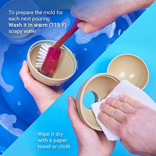 Candle Molds for Candle Making Ball Shaped - Diameter: 3.9 in - Wax Melt Molds for Crafts - Candle Wax Molds – Candle Making Supplies - Image 6