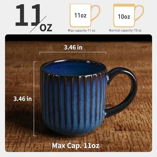 famiware Coffee Mugs Set of 6, Starlight 11 oz Mug Cups Set with Handle - Image 4