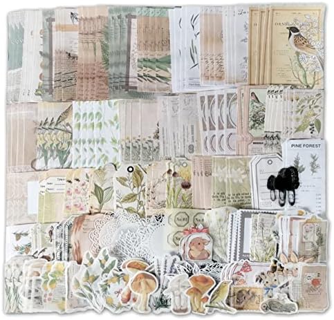Vintage Scrapbook Supplies Pack for Adults, Decorative Nature Retro Paper Stickers Collection for Journal DIY Arts Crafts Album Bullet Journals Planners (Nature) by DecorateYourLife