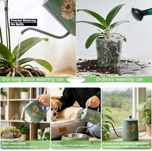 OFFIDIX Watering Can for Indoor Plants, Green Water Can Spray Bottle 2 Pack - Image 6