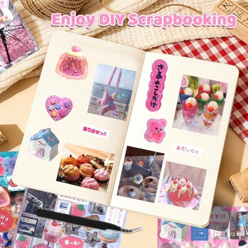 800Pcs Japanese Sticker Book for Journaling Adult, Cute Scrapbook Stickers - Image 5