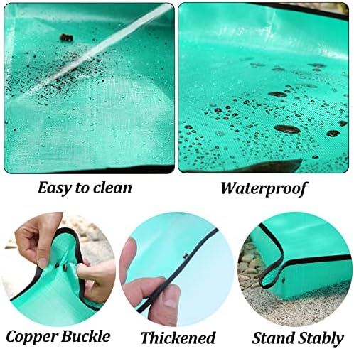 Melphoe 25Pcs Mini Garden Hand Transplanting Succulent Tools Set, 39.4" Thickened Repotting Mat & Plant Tag, Miniature Planting Indoor Fairy Care, Potting, Cactus, Houseplant Bonsai Tool Kit (Black) - Image 7