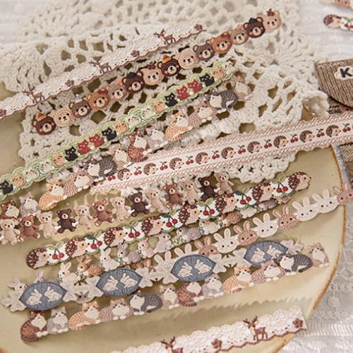 20Pcs Vintage Stickers,Aesthetic Long Strip Paper Border Decorative Sticker for Adult Card Making Letters Planner Scrapbooking Journaling Junk Journal Water Bottles Art Craft,Knitting Cute Pet - Image 3