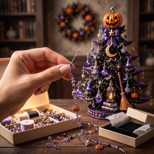 Craft Kits for Adults DIY Beaded Halloween Tree Indoor Desk Decorations Kit - Image 4