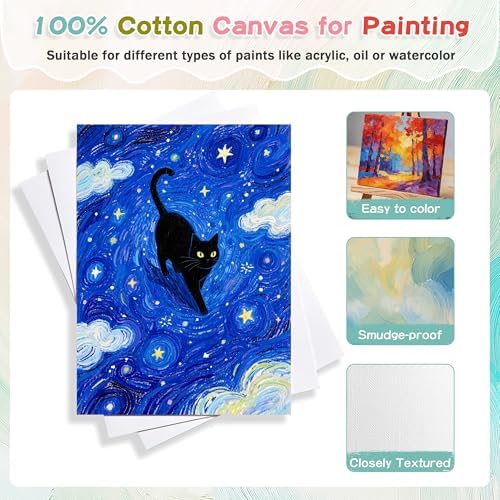 4 Pack Paint and sip Kit for Adults, 8x10 Inch Canvas Painting Kit - Image 5