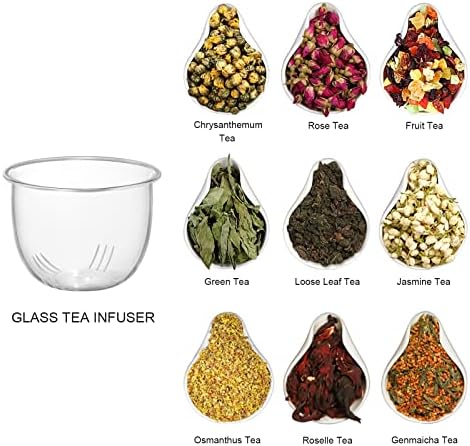 13oz Clear Glass Tea Mug with Filter and Lid for Blooming & Loose Leaf Tea - Image 6