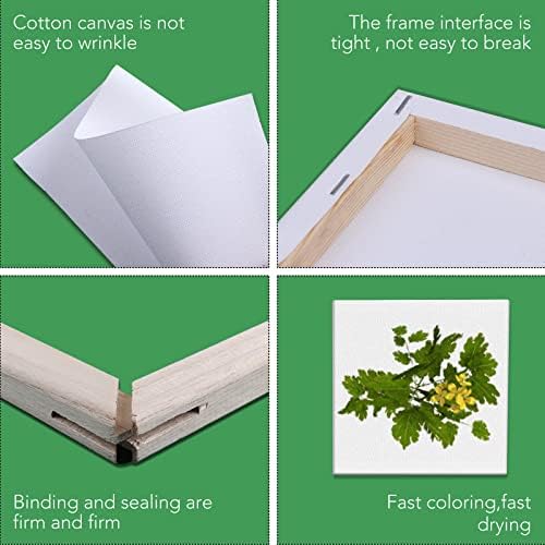 ESRICH Mini Stretched Canvas 10 Pack 5x5inch, 2/5''Profile Art Primed Canvases for Painting, Cotton Small Professional Stretched Canvas for Kids and Art Supplies, for Acrylics, Oils. - Image 4