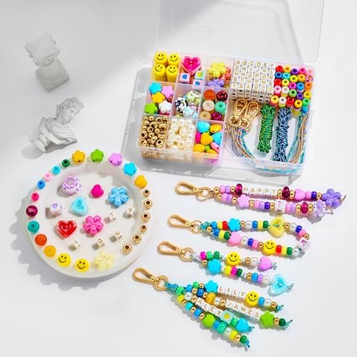 RepaTime 421PCS Acrylic Bead DIY Keychain Making Kit for Women by RepaTime