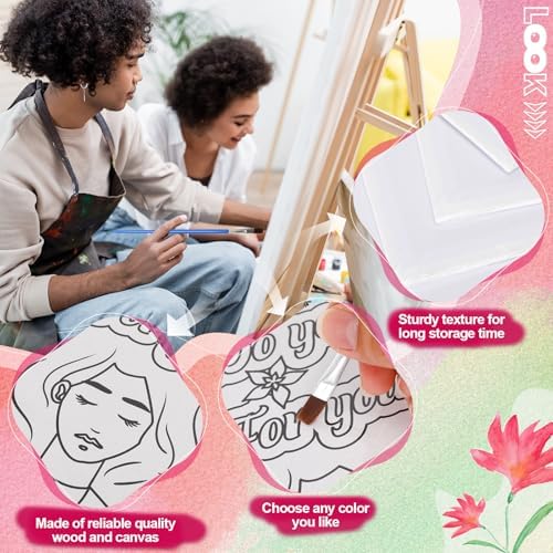 Sherr 140 Pcs 20 Set Pre Drawn Canvas Painting Kit, Feminism - Image 3