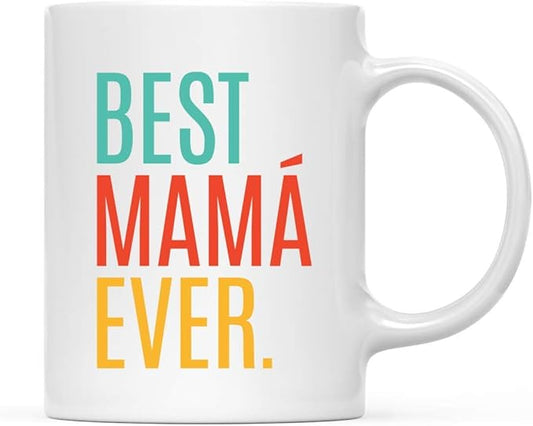Andaz Press 11oz. Coffee Mug Birthday Gift, Best Mamá Ever, 1-Pack