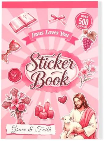 500+ Christian Stickers Book for Scrapbooking,Religious Bible Verse Sticker Book, Religious Scrapbook Journaling Planner, Bible Study Prayer Vision Board Supplies for Women by Unknown