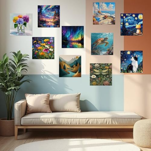 Framed Paint by Numbers Kit for Adults Beginner & Kids Ages 8-12 Sea Turtle Adult Paint by Number Kits on Canvas with Easel Animal Painting by Numbers for Adults with Frame DIY Painting Kits 8x8 Inch - Image 4