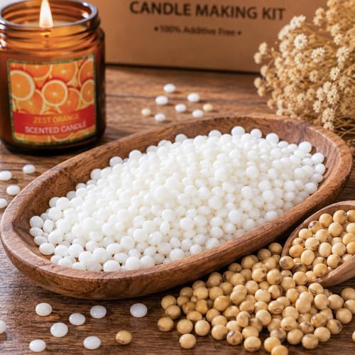 Blingfun Soy Wax for Candle Making - DIY Candle Making Supplies with Natural 2LB Soy Wax, Candle Wicks, Wick Holders, Premium Candle Wax for DIY Candle Crafting (2LB) - Image 3