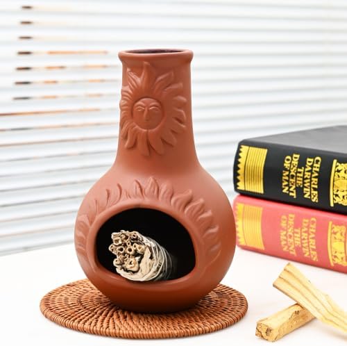 Palo Santo Holder, Ceramic Incense Burner for Wood Sticks, Sage, Cones, Mini Chimenea Incense Dish, Sage Holder for Meditation Decor - Image 5