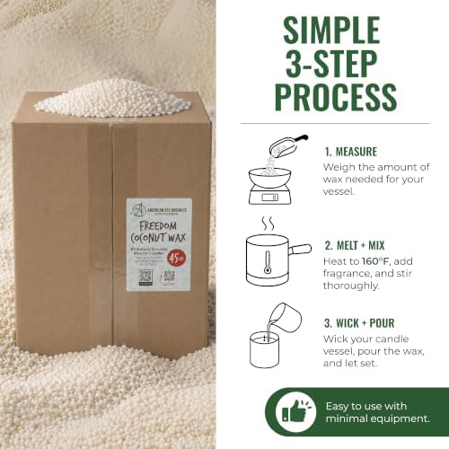 American Soy Organics Freedom Coconut Soy Wax Beads, Candle Wax, 45 lbs - Image 4