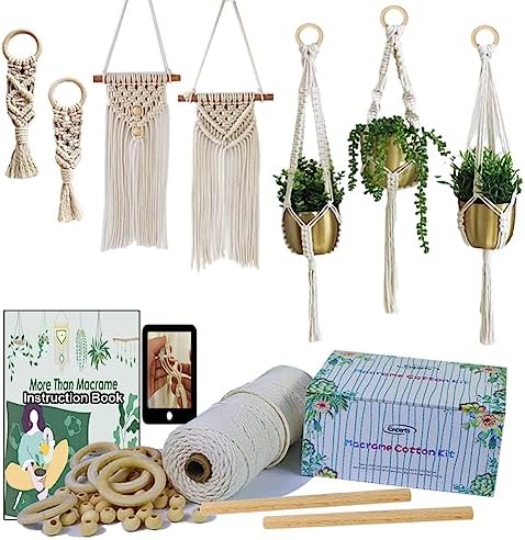 Easy Macrame Kits for Adults Beginners with Instruction Book by Ewparts